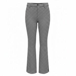 Anthropologie The Essential Trouser Women 12 Black Houndstooth Flare